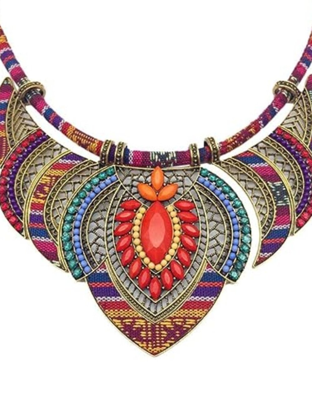 Ethnic Style Chunky Colorful Collar Festival Tribal Beaded Boho‎ Choker Costume